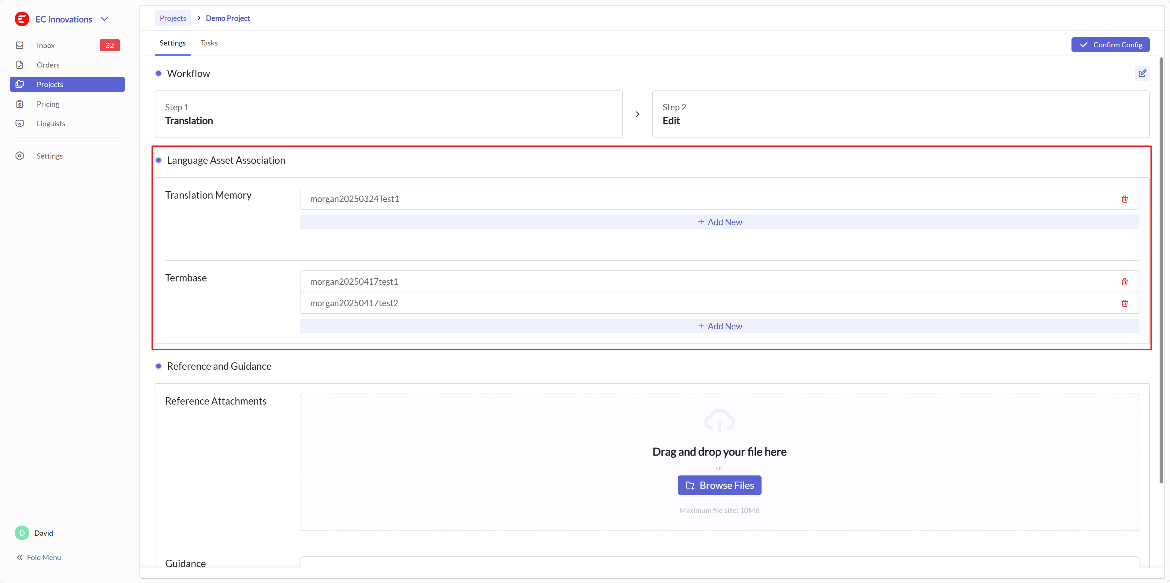 Language Asset Association