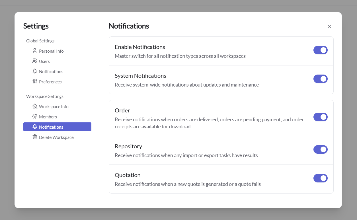 Notification Settings
